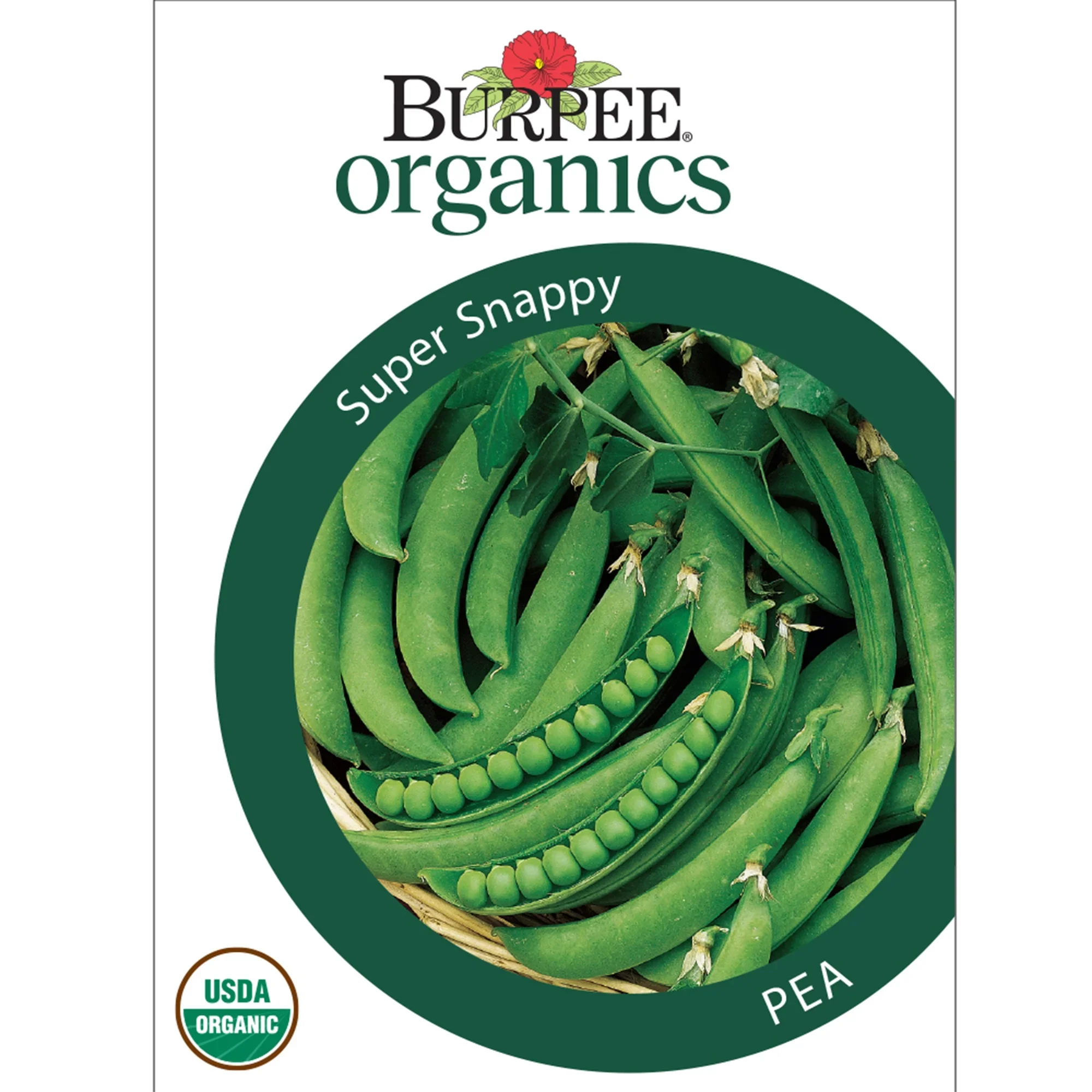 Organic Pea Super Snappy - Burpee Seeds
