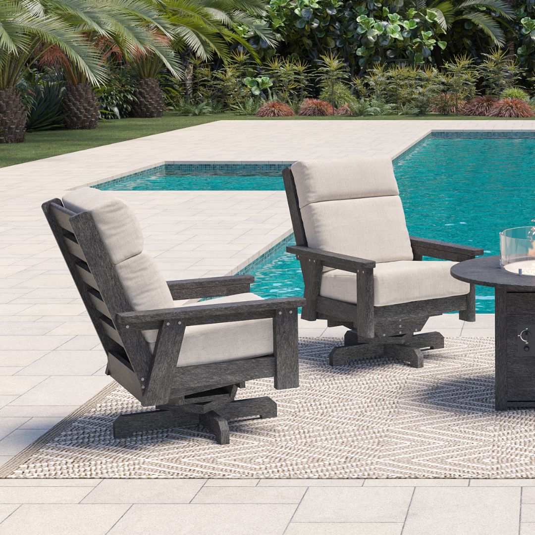 Charleston High Back Swivel Arm Chair Frame - DSF294 - Image 6