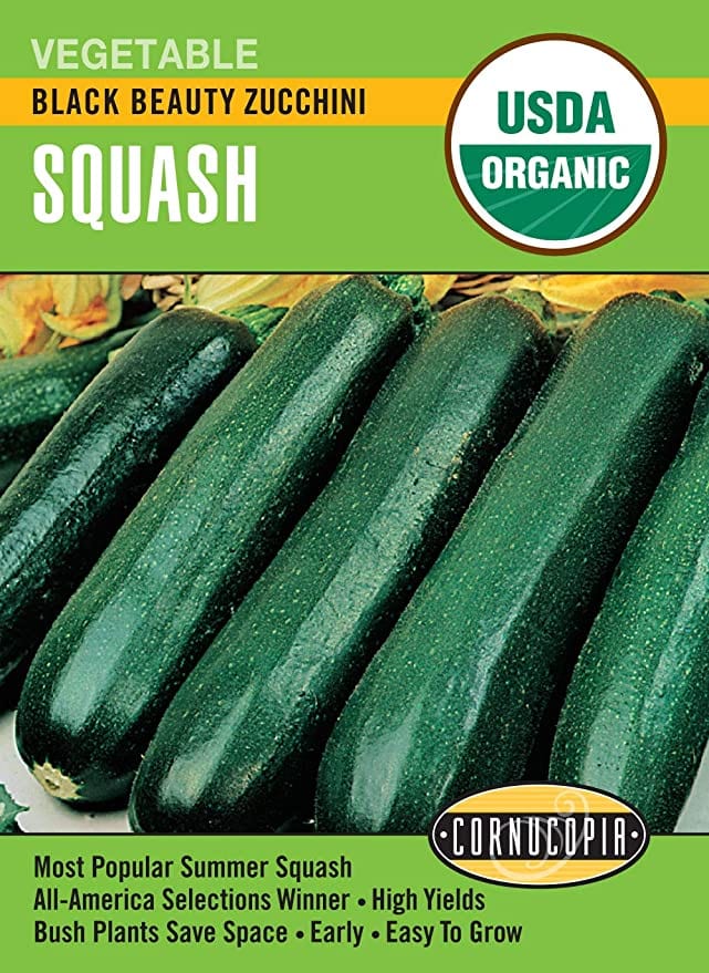 Organic Zucchini Black Beauty - Cornucopia Seeds