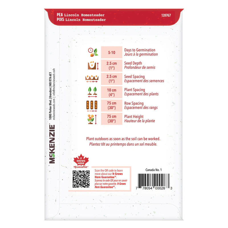 Pea Lincoln Homesteader - McKenzie Seeds - Image 2