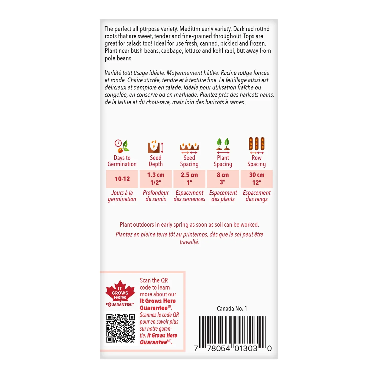 Beet Detroit Dark Red Jumbo Pack - McKenzie Seeds - Image 2