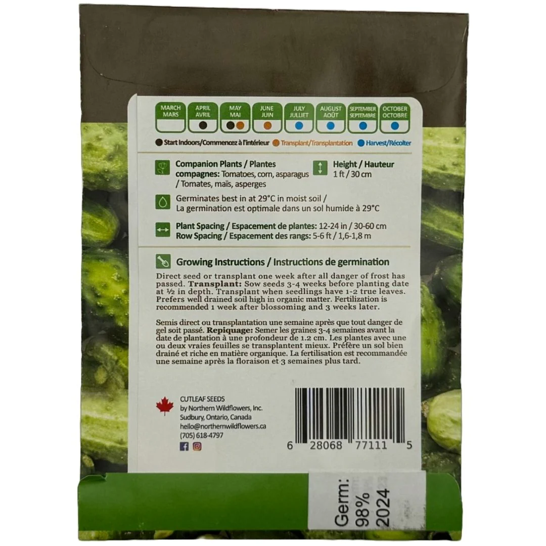 Cucumber Cool Customer Pickling - Northern Wildflowers - Image 2