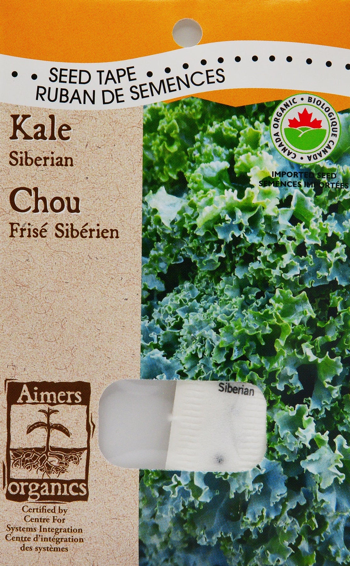 Organic Kale Siberian - Aimers Seed Tape