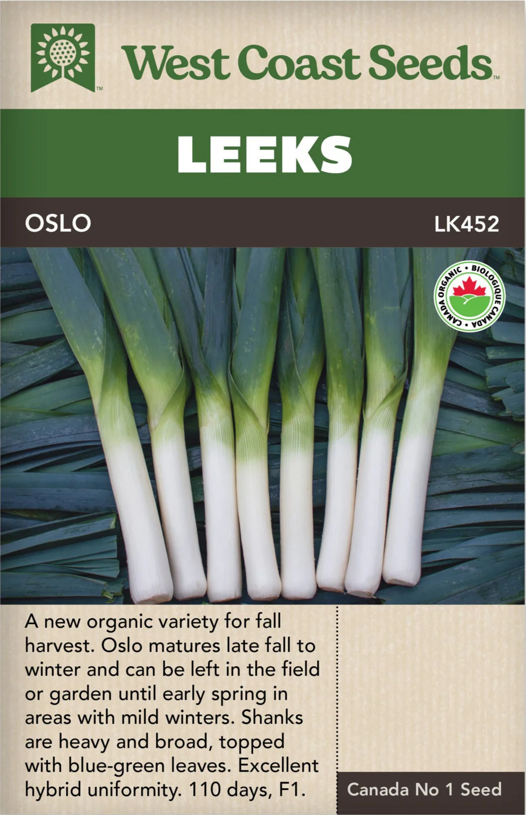 Organic Leek Oslo - West Coast Seeds