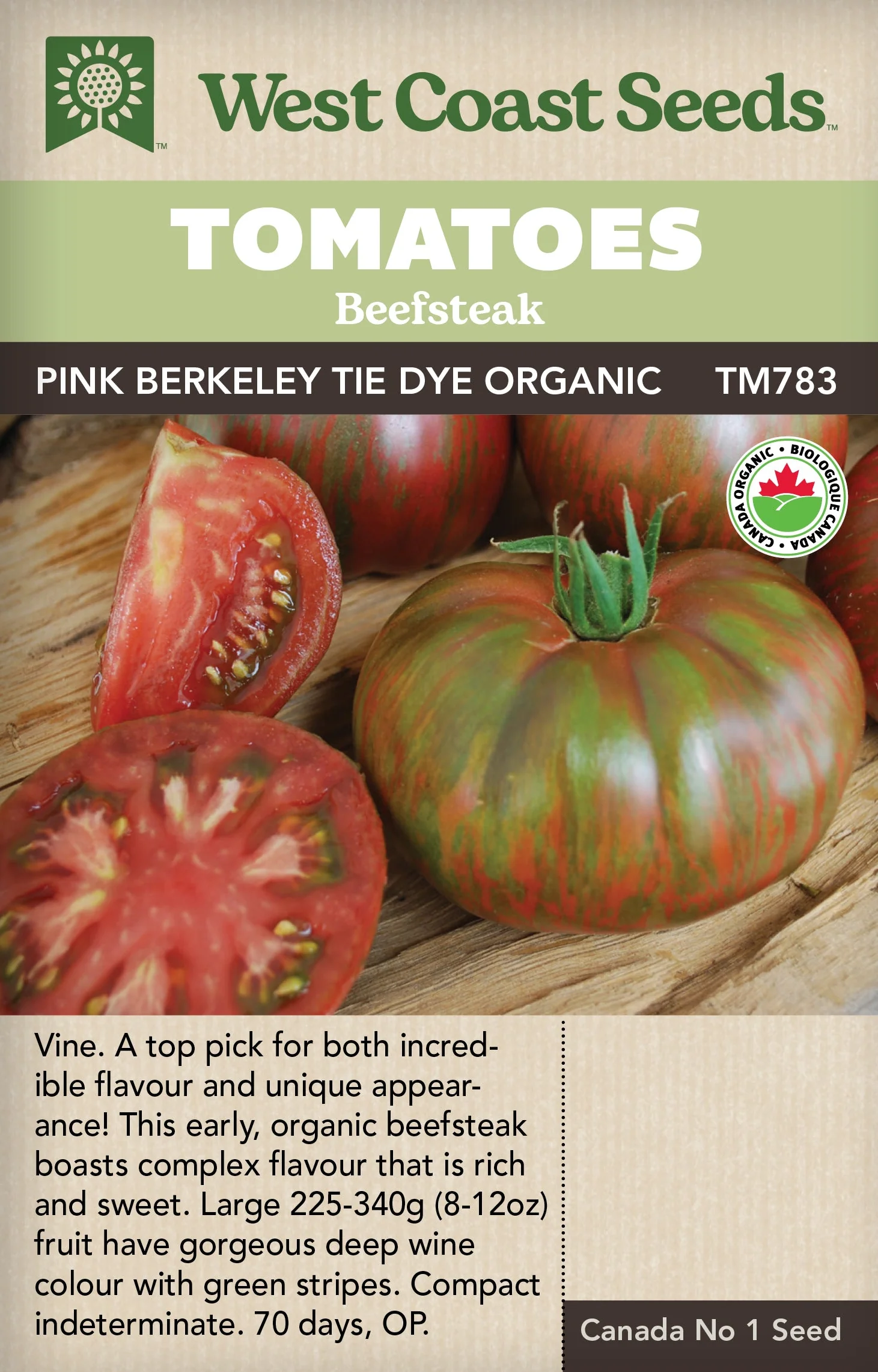 Organic Tomatoes Pink Berkeley Tie Dye - West Coast Seeds