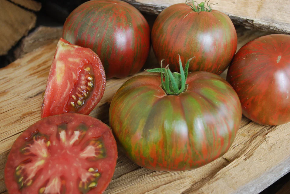 Organic Tomatoes Pink Berkeley Tie Dye - West Coast Seeds - Image 2