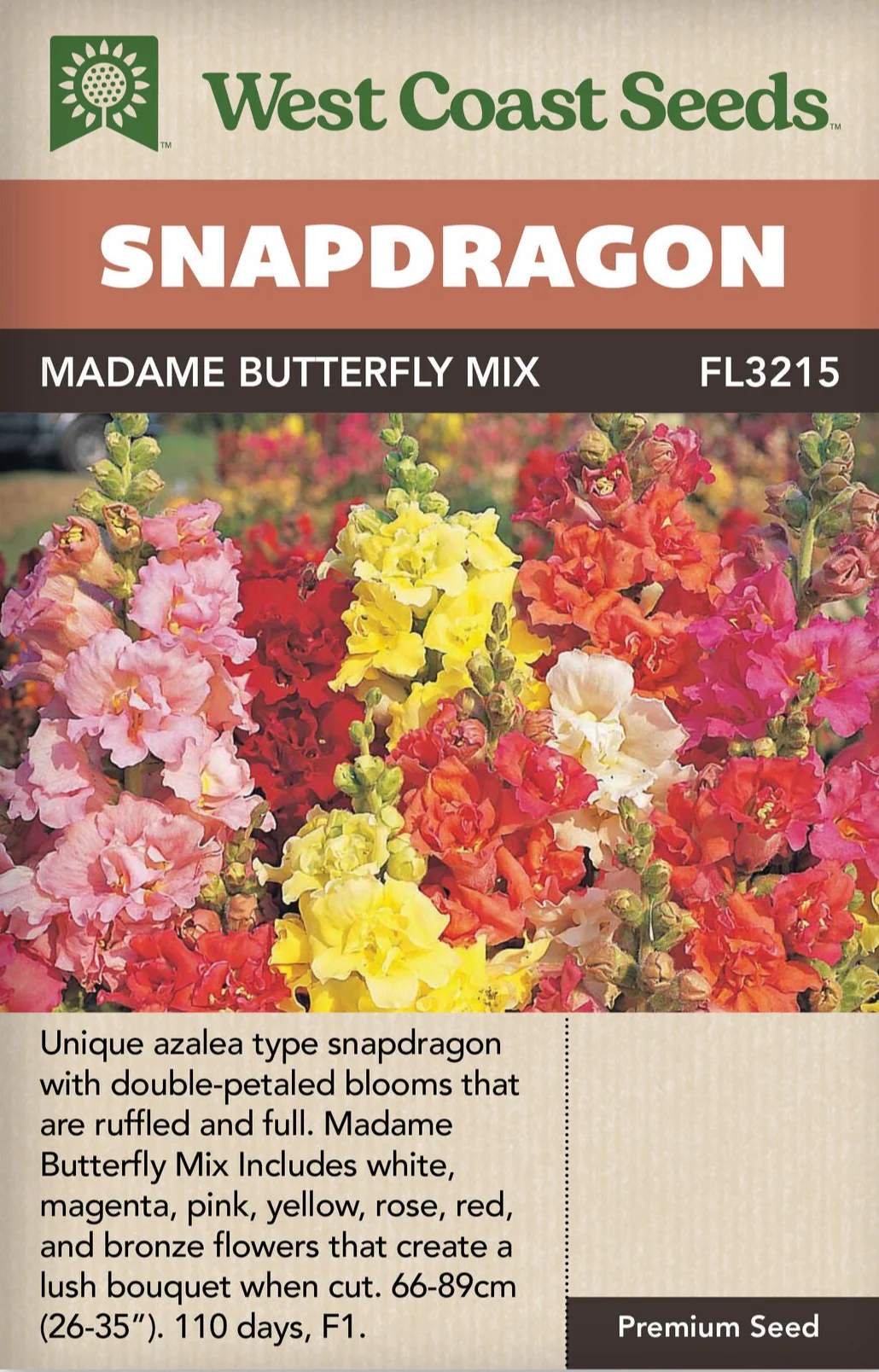 Snapdragon Madame Butterfly Mix - West Coast Seeds