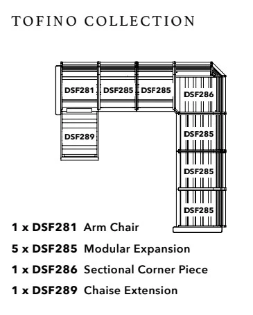 Tofino Collection U - Shape Sectional with Chaise Extension - Image 3