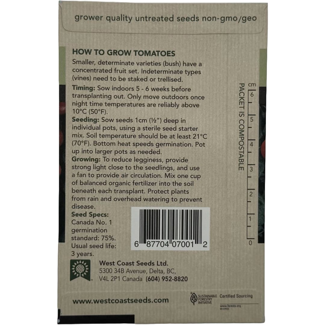 Tomato Supersweet - West Coast Seeds - Image 3