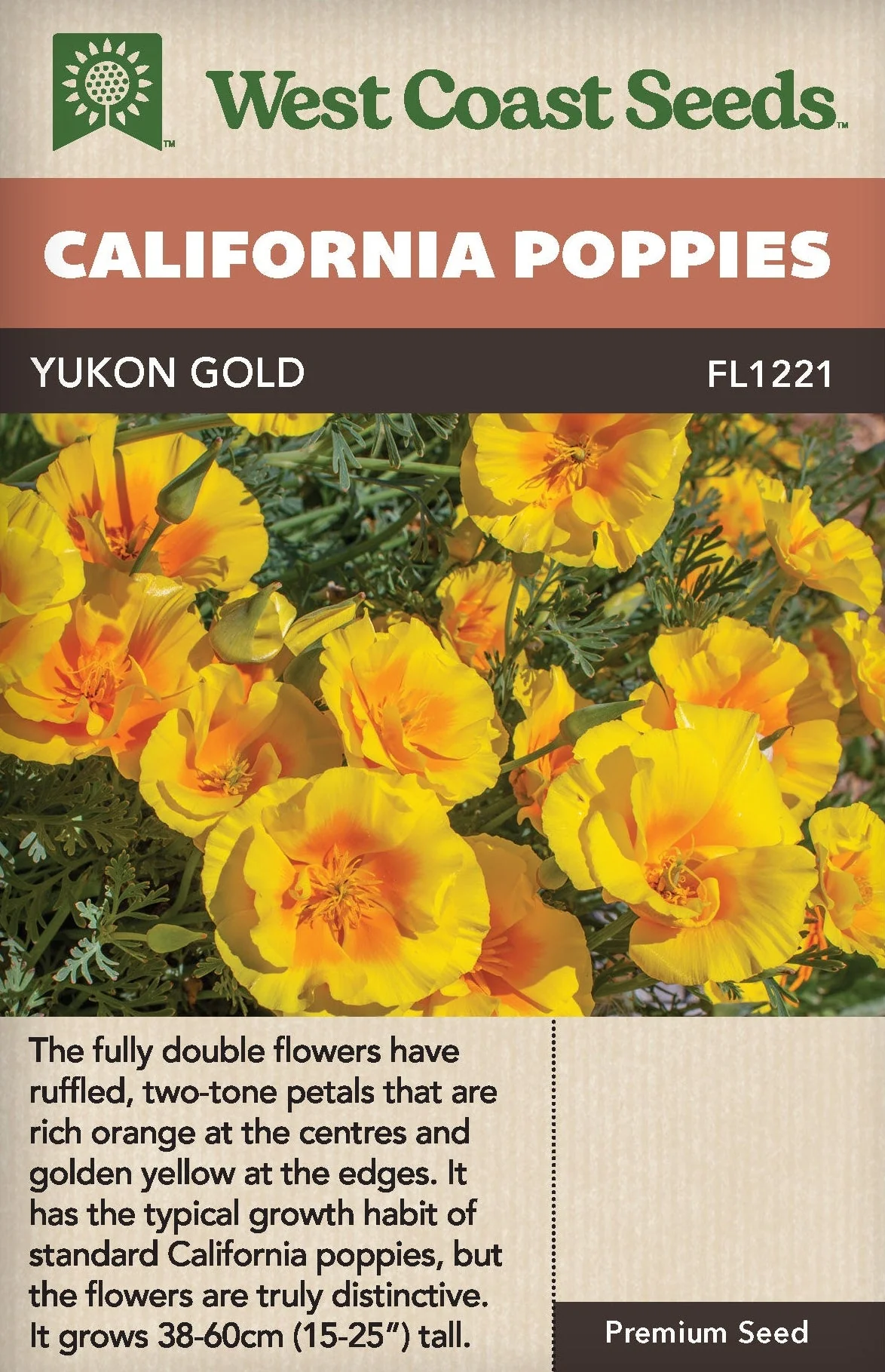 California Poppy Yukon Gold - West Coast Seeds