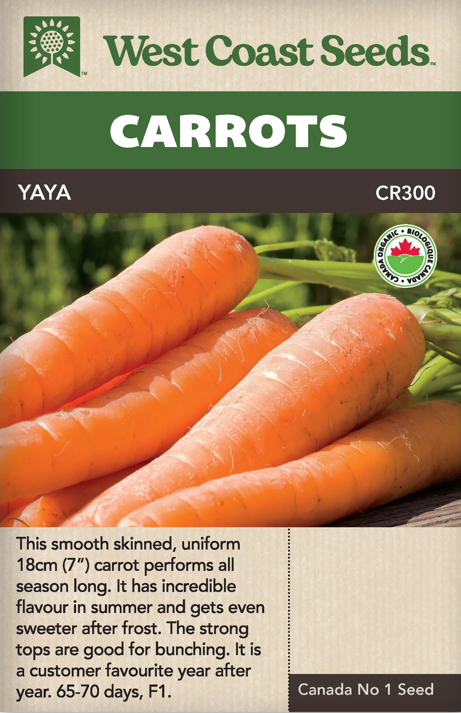Organic Carrot Yaya - West Coast Seeds