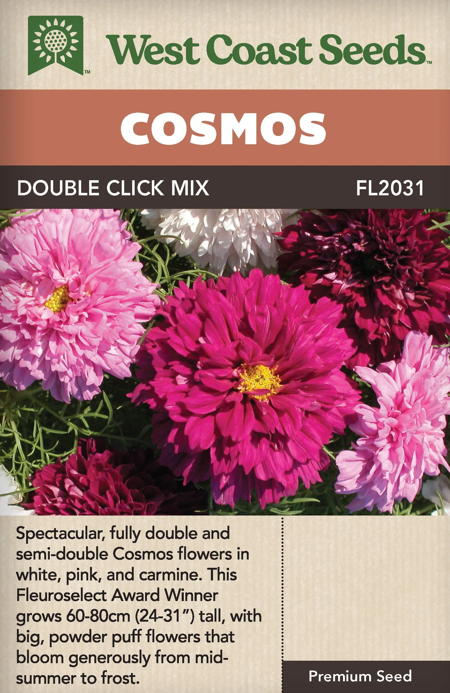 Cosmos Double Click Assorted - West Coast Seeds