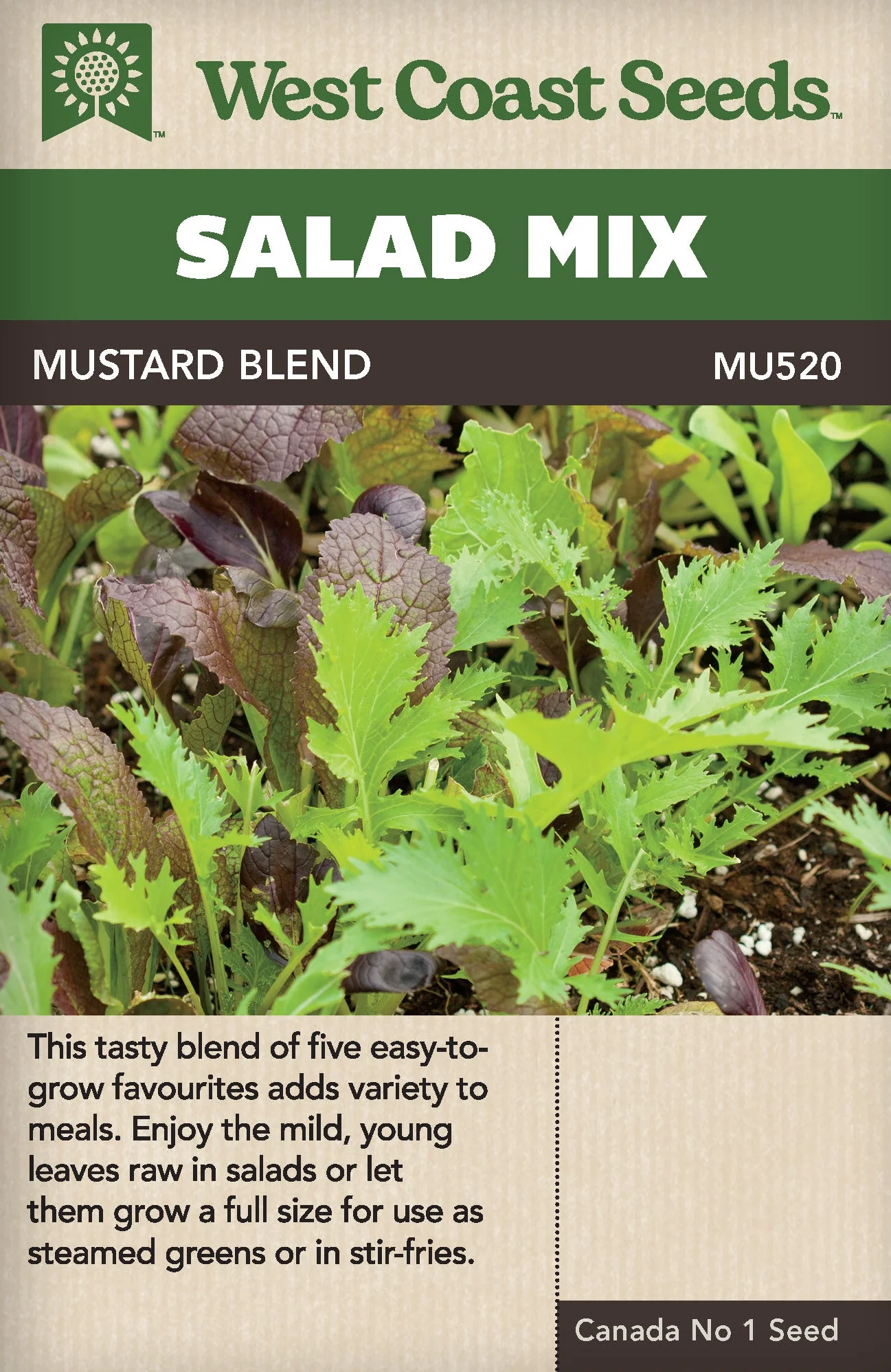 Mesclun Mustard Blend - West Coast Seeds