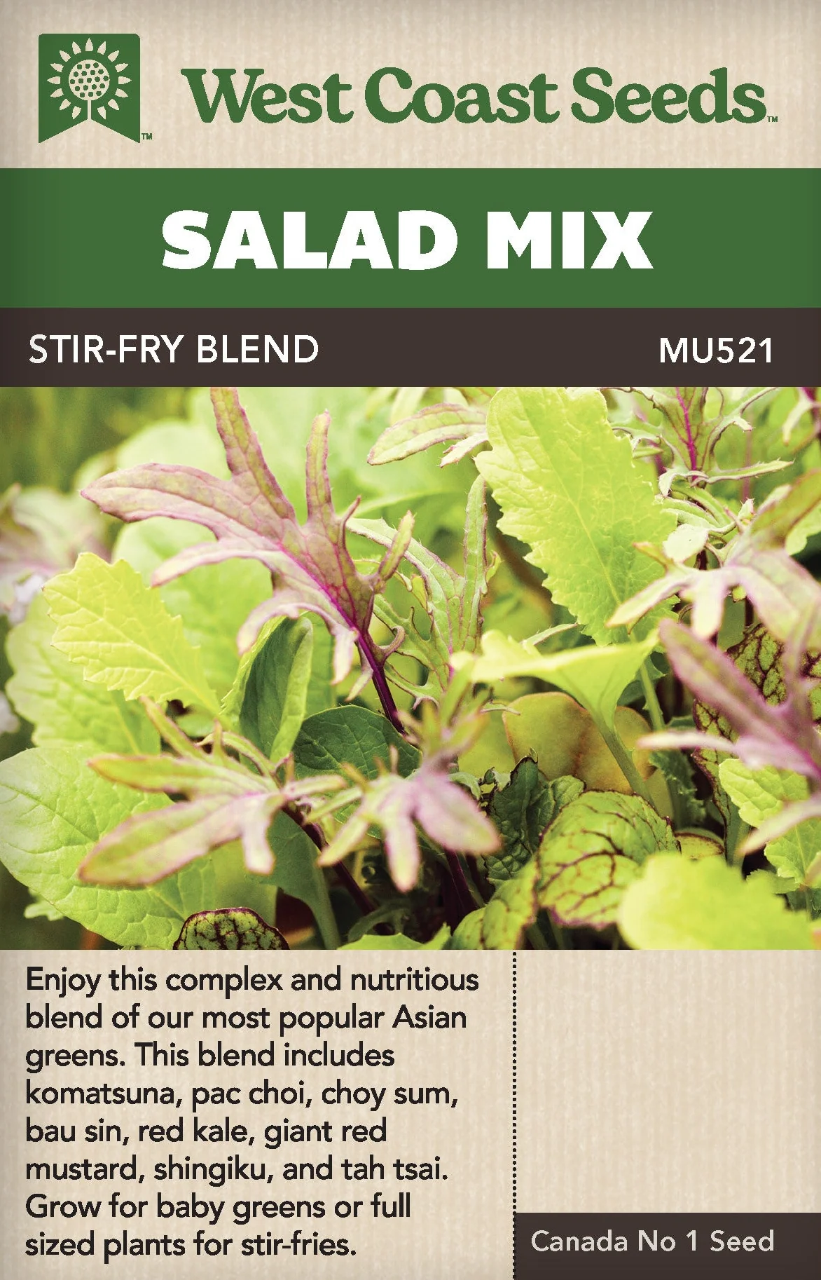 Salad Mix Stir-Fry Blend - West Coast Seeds