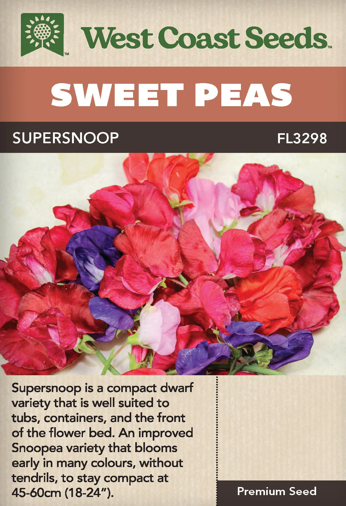 Sweet Peas Supersnoop Mix - West Coast Seeds