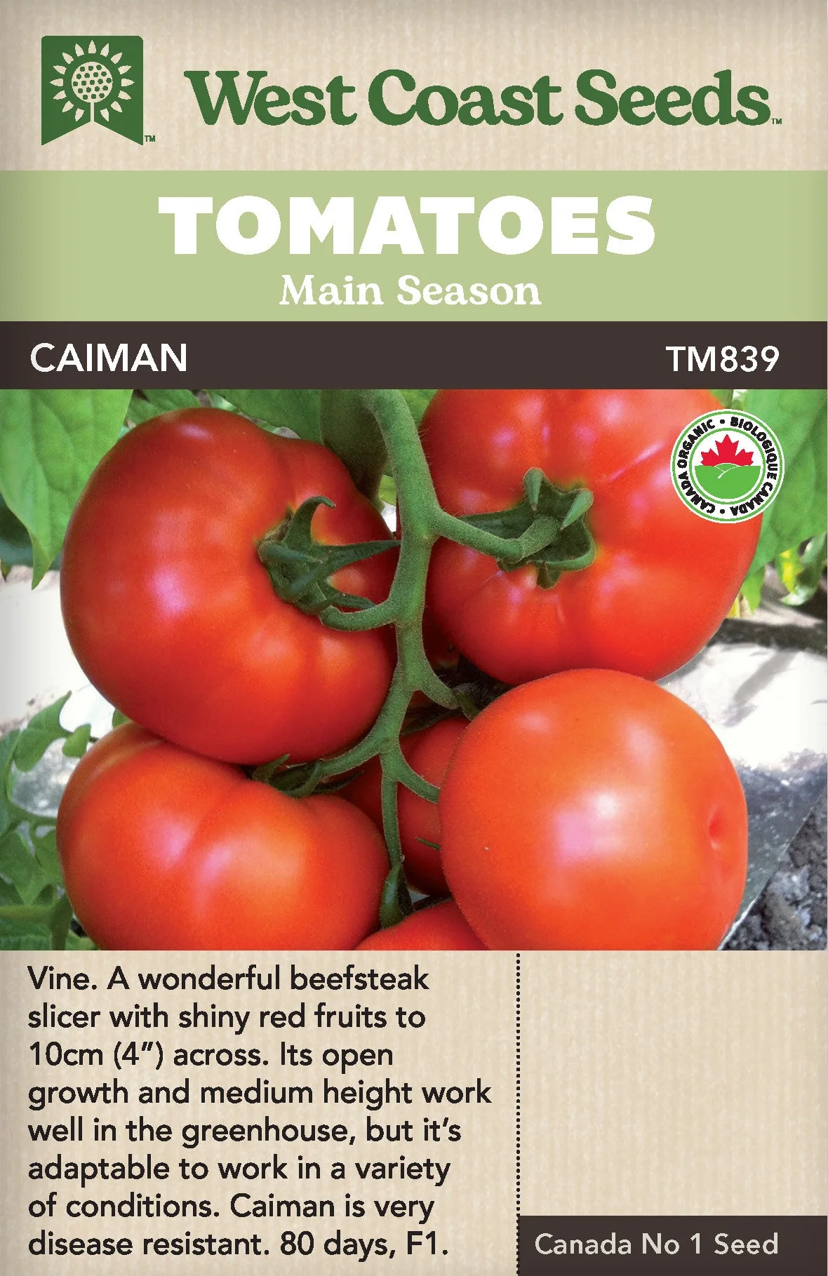 Organic Tomato Caiman - West Coast Seed