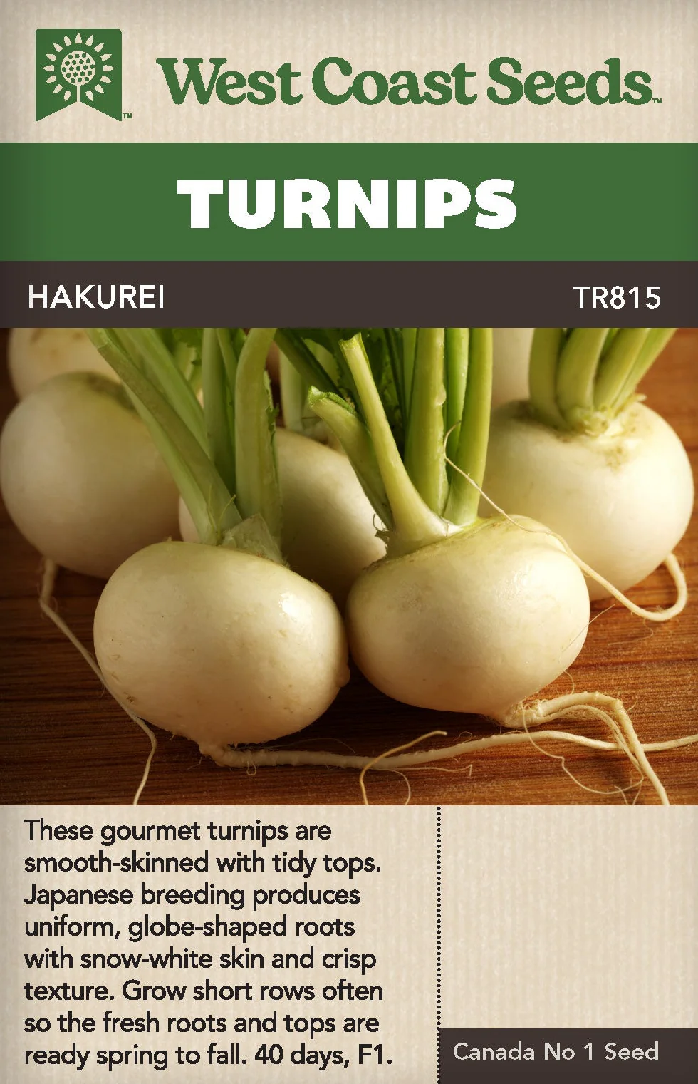 Turnips Hakurei - West Coast Seeds