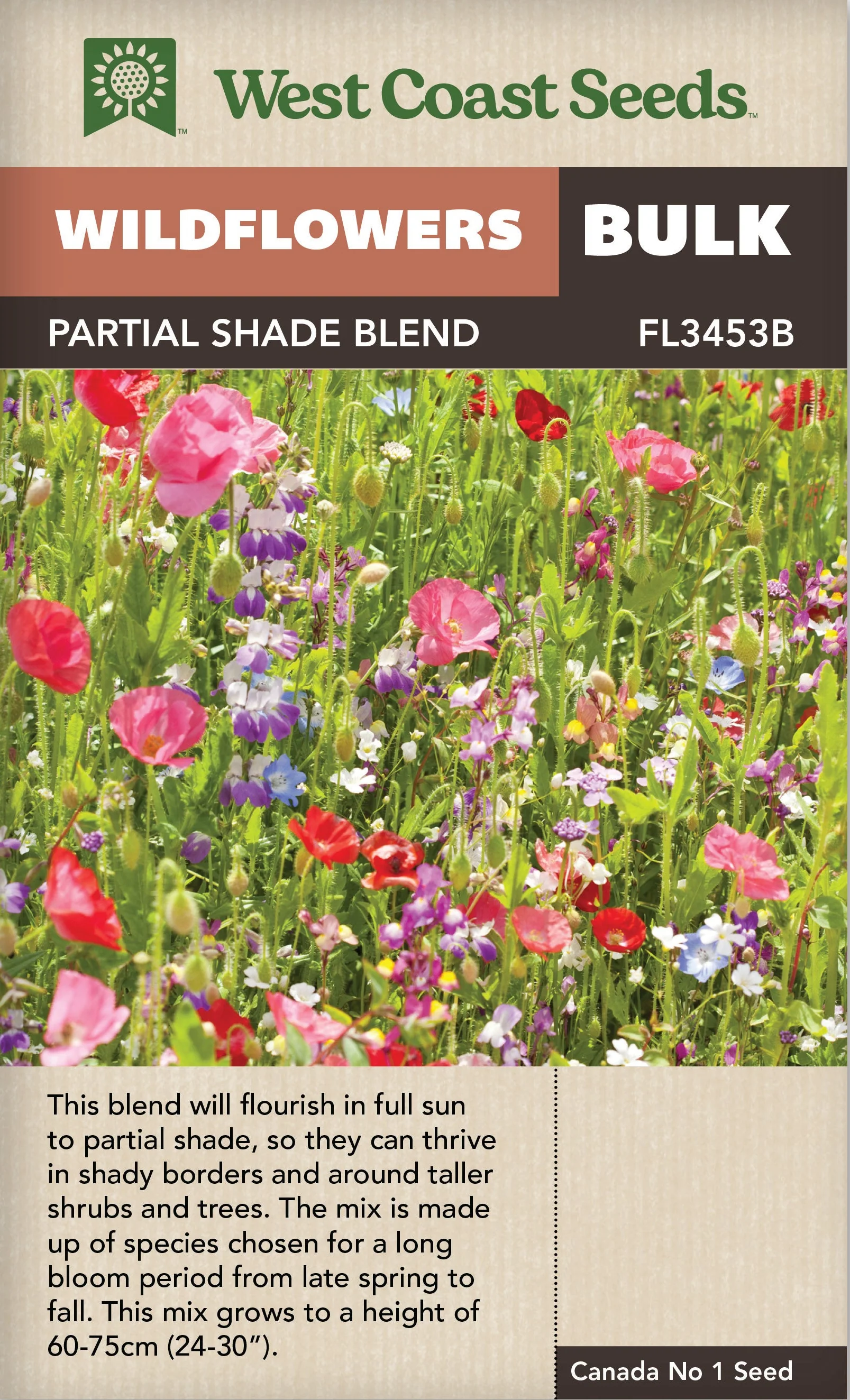 BULK Wildflowers Partial Shade - West Coast Seeds